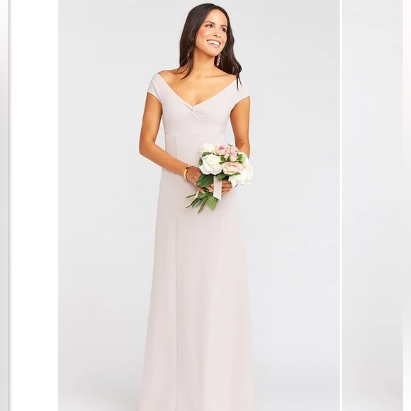 Show Me Your MuMu | Zurich knot gown maxi pale pink crepe size SM - Picture 1 of 7